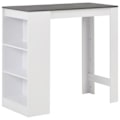 Miniatyrbild 1 av 6: vidaXL Barbord med hylla vit 110x50x103 cm Vit