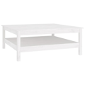 Miniatyrbild 2 av 7: vidaXL Soffbord vit 100x100x40 cm massivt furu Vit