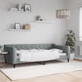 vidaXL Dagbädd ljusgrå 100x200 cm tyg Grå