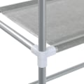 Miniatyrbild 6 av 9: vidaXL Hylla för tvättmaskin med 2 hyllplan grå 69x28x143 cm järn Grå