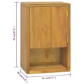Miniatyrbild 8 av 9: vidaXL Väggmonterat badrumsskåp 45x30x70 cm massiv teak Brun
