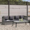 vidaXL Solsäng 200x60 cm konstrotting grå grå