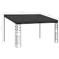 Miniatyrbild 6 av 6: vidaXL Väggmonterad paviljong 4x3x2,5 m antracit Antracit