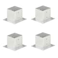 vidaXL Stolpfot 4 st galvaniserad metall 141 mm Silver