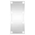 vidaXL Väggspegel med LED-belysning 30x80 cm glas rektangulär Silver