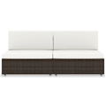 Miniatyrbild 2 av 10: vidaXL Modulsoffa 2-sits konstrotting brun Brun