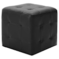 Miniatyrbild 2 av 5: vidaXL Sittpuff 2 st svart 30x30x30 cm konstläder Svart