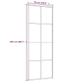 Miniatyrbild 5 av 6: vidaXL Skjutdörr aluminium med ESG-glas 76x205 cm svart Svart