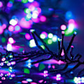 Miniatyrbild 3 av 6: vidaXL Ljusslinga med 3000 LED cluster flerfärgad pastell 23 m PVC Pastel multicolour and dark green