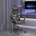 Miniatyrbild 1 av 10: vidaXL Gamingstol svart och kamouflage konstläder Flerfärgsdesign