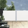 vidaXL Infällbar sidomarkis gräddvit 140x1000 cm Creme