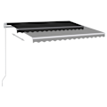 Miniatyrbild 4 av 10: vidaXL Markis med stolpar automatisk infällbar 3x2,5 m antracit Antracit