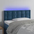 vidaXL Sänggavel LED mörkblå 90x5x78/88 cm sammet Blå