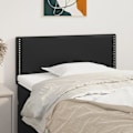 Miniatyrbild 8 av 8: vidaXL Sänggavel svart 100 x 5 x 78/88 cm konstläder Svart