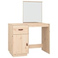 Miniatyrbild 2 av 10: vidaXL Sminkbord 95x50x134 cm massiv furu Brun