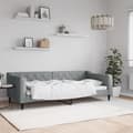 vidaXL Dagbädd ljusgrå 90x200 cm tyg Grå