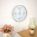 vidaXL Väggklocka 30 cm silver Vit