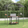 Miniatyrbild 1 av 7: vidaXL Tak för grill med sidohyllor antracit 220x115x230 cm stål Antracit