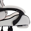 Miniatyrbild 8 av 10: vidaXL Gamingstol med RGB LED-lampor svart och vit konstläder multifärg