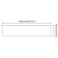 Miniatyrbild 6 av 6: vidaXL Markis vertikal beige 60x1200 cm oxfordtyg Beige