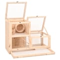 Miniatyrbild 3 av 9: vidaXL Hamsterbur 81x40x60 cm massivt granträ Brun