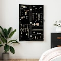 Miniatyrbild 1 av 10: vidaXL Spegelskåp svart väggmonterat 37,5x10x106 cm Svart