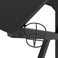Miniatyrbild 7 av 10: vidaXL Gamingskrivbord med K-formade ben svart 90x60x75 cm Svart