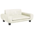 vidaXL Barnsoffa gräddvit 70x45x33 cm sammet Kräm