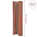 Miniatyrbild 6 av 6: vidaXL Insynsskydd 110x300 cm brun Brun