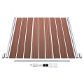 Miniatyrbild 8 av 10: vidaXL WPC-staketpanel 10 fyrkantig + 1 vinklad 1830x186 cm brun Brun