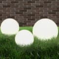 vidaXL Globlampa LED set 3 st sfäriska 20/30/40 cm PMMA Vit