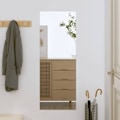 Miniatyrbild 1 av 7: vidaXL Väggspegel 30x80 cm glas rektangulär Silver