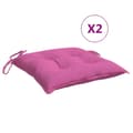 vidaXL Stolsdynor 2 st rosa 40x40x7 cm tyg Rosa