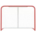 Miniatyrbild 2 av 5: vidaXL Hockeymål med nät röd & vit 153x60x118 cm stål & polyester Röd