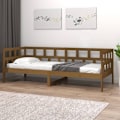 Miniatyrbild 4 av 9: vidaXL Dagbädd honungsbrun 80x200 cm massiv furu Brun