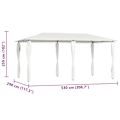 Miniatyrbild 4 av 4: vidaXL Paviljong med stolpar 2,98x5,3x2,59 m gräddvit 160 g/m² Creme