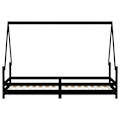 Miniatyrbild 5 av 9: vidaXL Sängram för barnsäng svart 90x200 cm massiv furu Svart