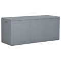Miniatyrbild 1 av 7: vidaXL Dynbox 270 liter grå PP-rotting grå