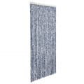 vidaXL Insektsdraperi blå, vit och silver 100x220 cm chenille multifärg