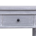 Miniatyrbild 6 av 10: vidaXL Skrivbord 115x50x78 cm massivt mahognyträ grå