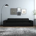 Miniatyrbild 1 av 6: vidaXL Sofföverdrag 4-sits med stretch svart polyesterjersey Svart