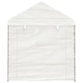 Miniatyrbild 3 av 6: vidaXL Paviljong med tak vit 2,28x2,23x2,69 m polyeten Vit