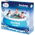 Miniatyrbild 3 av 3: Bestway Uppblåsbar pool Fast Set rund 183x51 cm blå