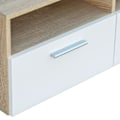 Miniatyrbild 5 av 6: vidaXL TV-bänk 2 st konstruerat trä 95x35x36 cm ek och vit Vit
