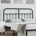 vidaXL Huvudgavel metall svart 140 cm Svart
