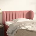 vidaXL Sänggavel med kanter rosa 83x23x78/88 cm sammet Rosa