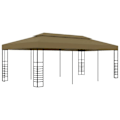 Miniatyrbild 1 av 6: vidaXL Paviljong 6x3x2,7 m taupe 180 g/m² Taupe