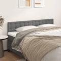 Miniatyrbild 1 av 8: vidaXL Huvudgavlar 2 st grå 90x5x78/88 cm konstläder Grå