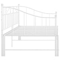 Miniatyrbild 8 av 10: vidaXL Utdragbar sängram bäddsoffa vit metall 90x200 cm Vit