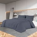 vidaXL Bäddset antracit 240x220 cm bomull Antracit